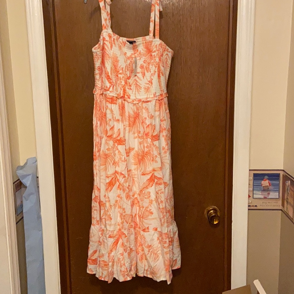 Pink floral sundress